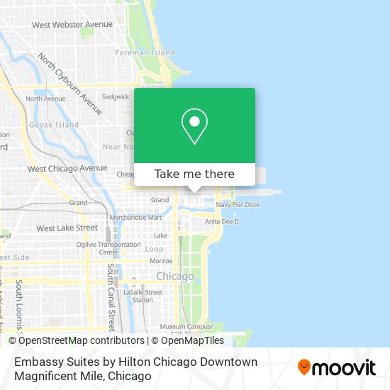 Embassy Suites by Hilton Chicago Downtown Magnificent Mile map