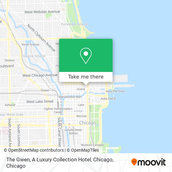 Mapa de The Gwen, A Luxury Collection Hotel, Chicago
