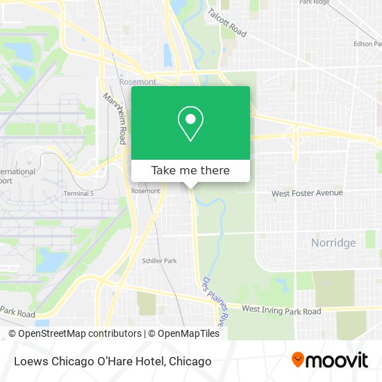 Loews Chicago O’Hare Hotel map