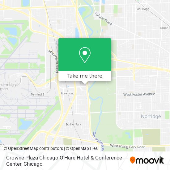 Mapa de Crowne Plaza Chicago O'Hare Hotel & Conference Center