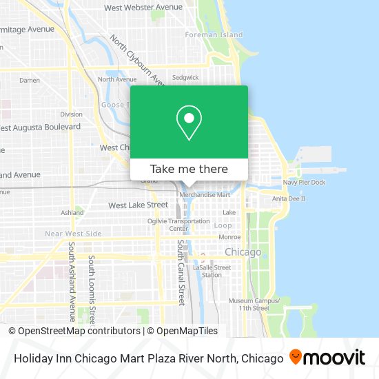 Mapa de Holiday Inn Chicago Mart Plaza River North