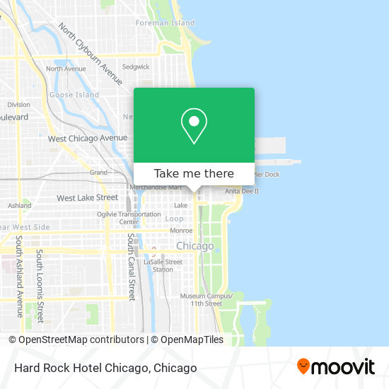 Hard Rock Hotel Chicago map