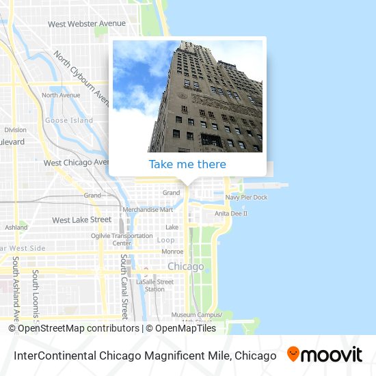 InterContinental Chicago Magnificent Mile map