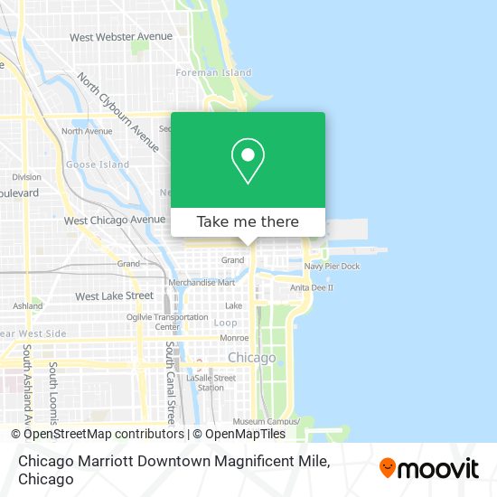 Mapa de Chicago Marriott Downtown Magnificent Mile