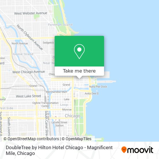 Mapa de DoubleTree by Hilton Hotel Chicago - Magnificent Mile
