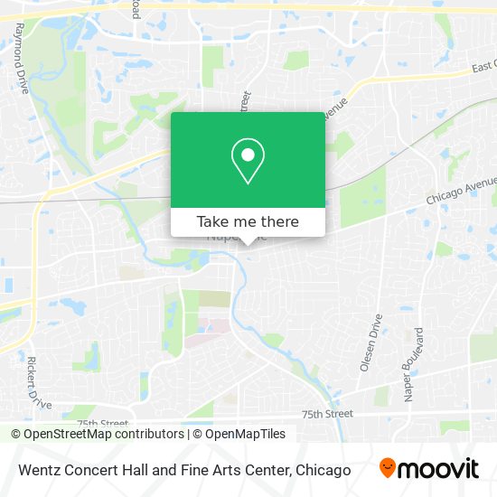 Wentz Concert Hall and Fine Arts Center map