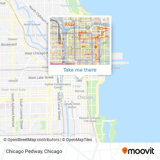 Chicago Pedway map