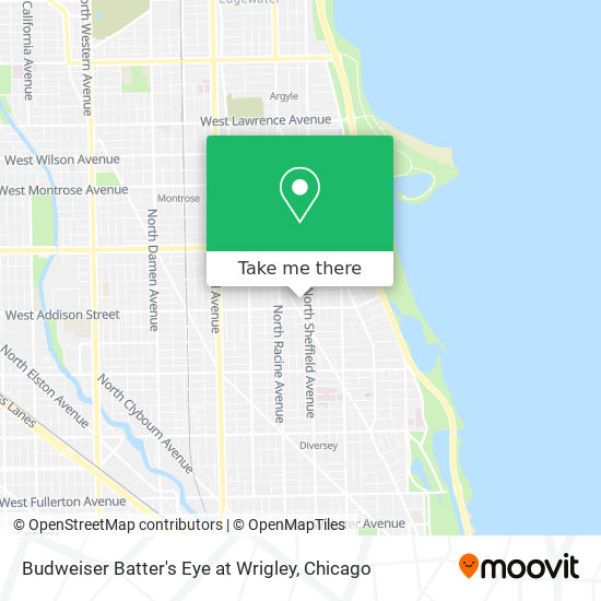 Budweiser Batter's Eye at Wrigley map