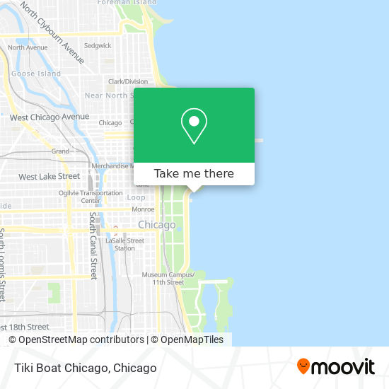 Tiki Boat Chicago map