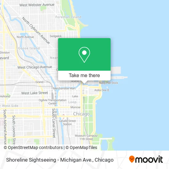 Shoreline Sightseeing - Michigan Ave. map