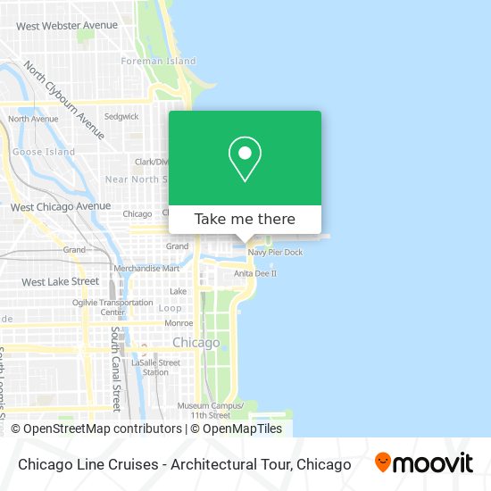 Mapa de Chicago Line Cruises - Architectural Tour