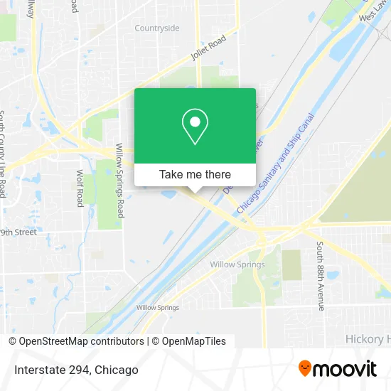 Interstate 294 map