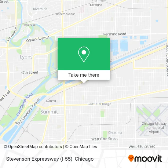 Stevenson Expressway (I-55) map