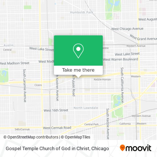 Mapa de Gospel Temple Church of God in Christ