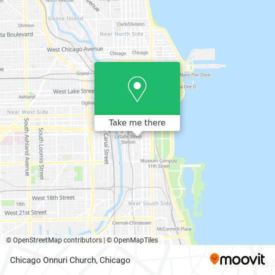 Chicago Onnuri Church map