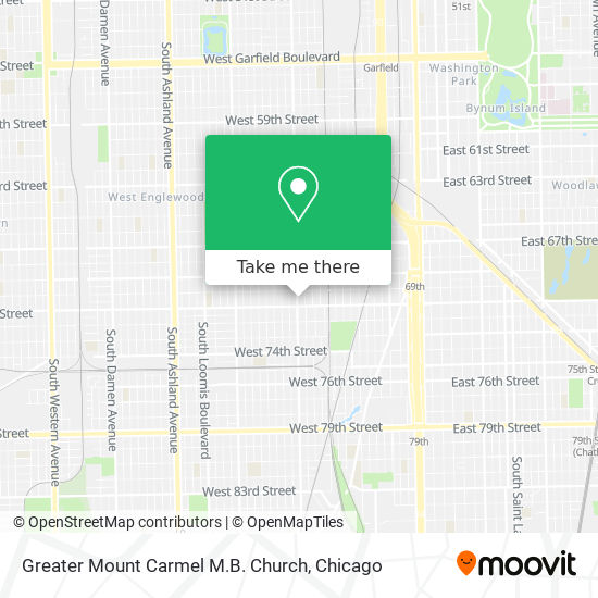 Greater Mount Carmel M.B. Church map