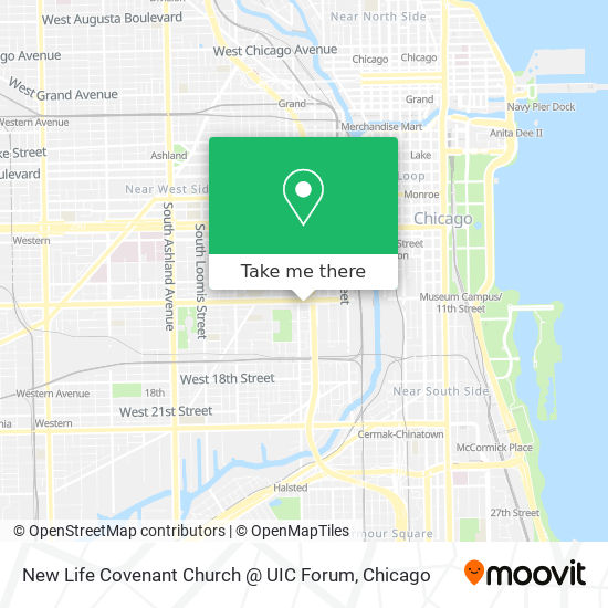 New Life Covenant Church @ UIC Forum map