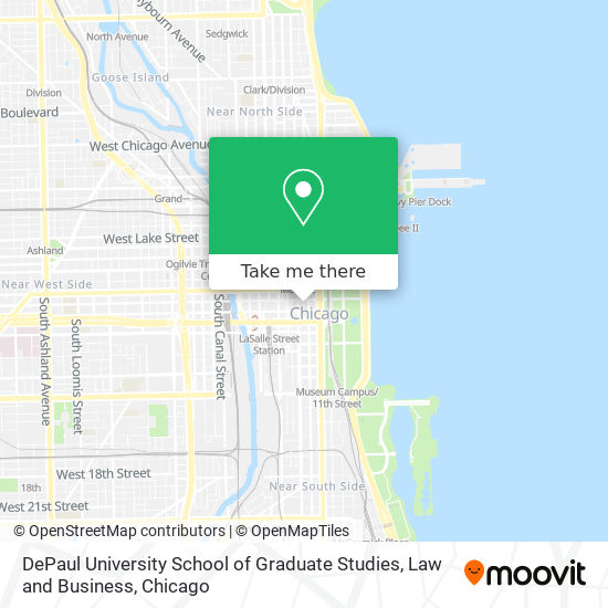 Mapa de DePaul University School of Graduate Studies, Law and Business