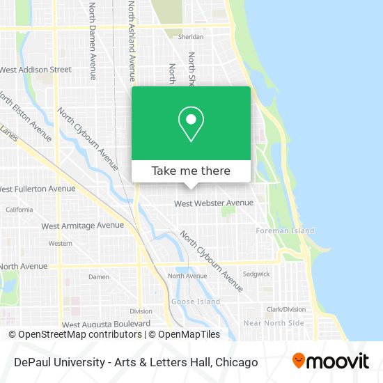 Mapa de DePaul University - Arts & Letters Hall