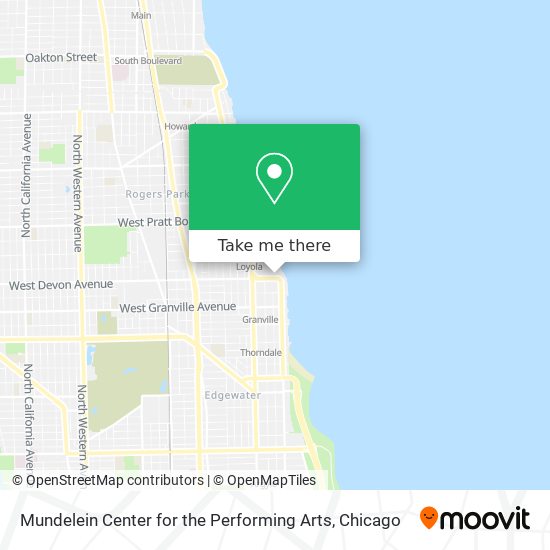 Mundelein Center for the Performing Arts map