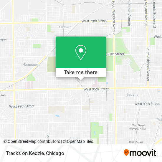 Tracks on Kedzie map