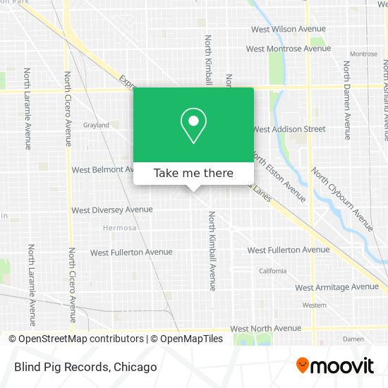 Mapa de Blind Pig Records