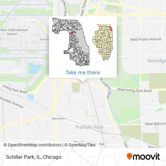 Schiller Park, IL map