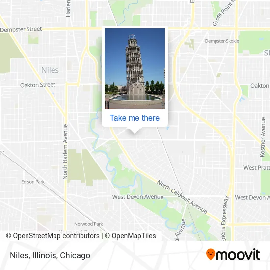 Niles, Illinois map