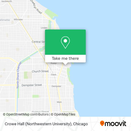 Crowe Hall (Northwestern University) map