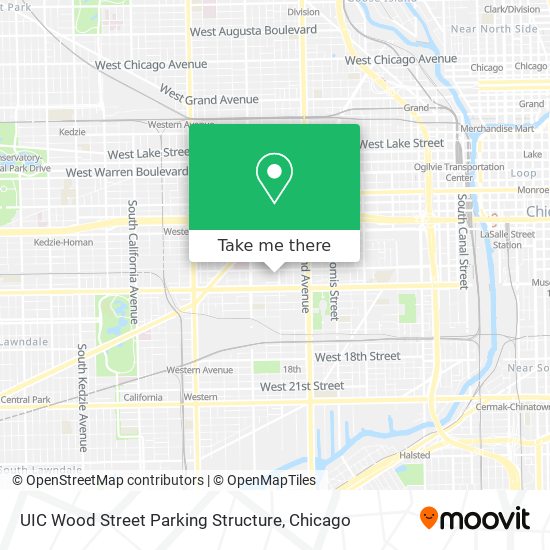 UIC Wood Street Parking Structure map