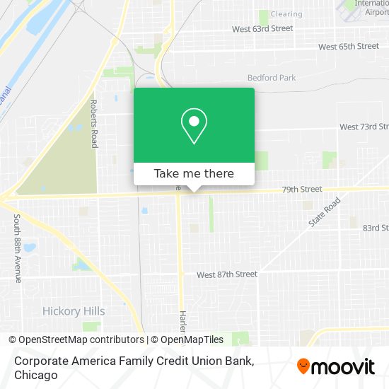 Mapa de Corporate America Family Credit Union Bank