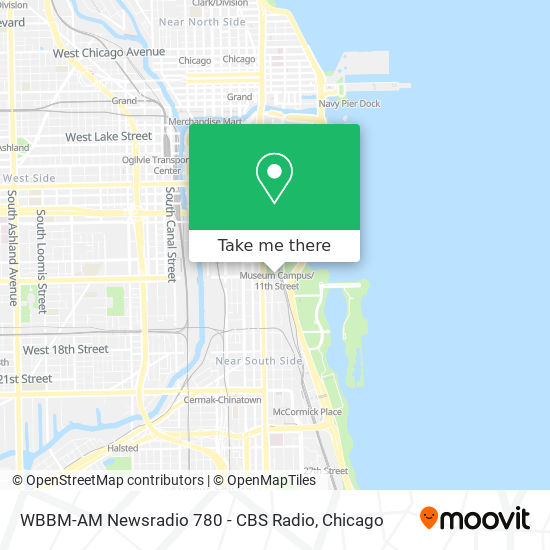 WBBM-AM Newsradio 780 - CBS Radio map