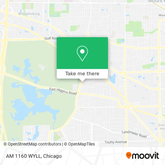 AM 1160 WYLL map