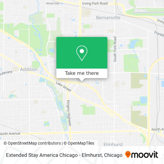 Mapa de Extended Stay America Chicago - Elmhurst