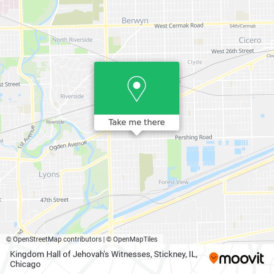 Mapa de Kingdom Hall of Jehovah's Witnesses, Stickney, IL