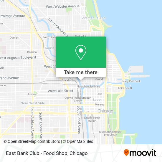 East Bank Club - Food Shop map