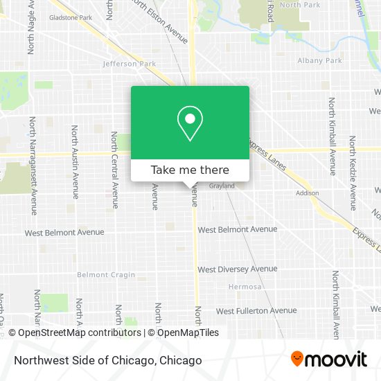 Northwest Side of Chicago map