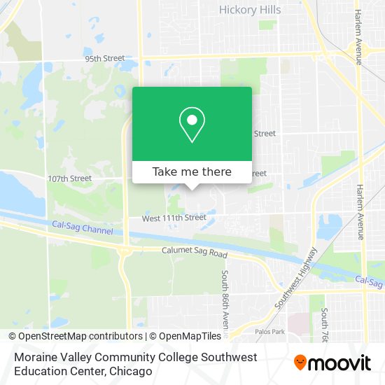 Mapa de Moraine Valley Community College Southwest Education Center