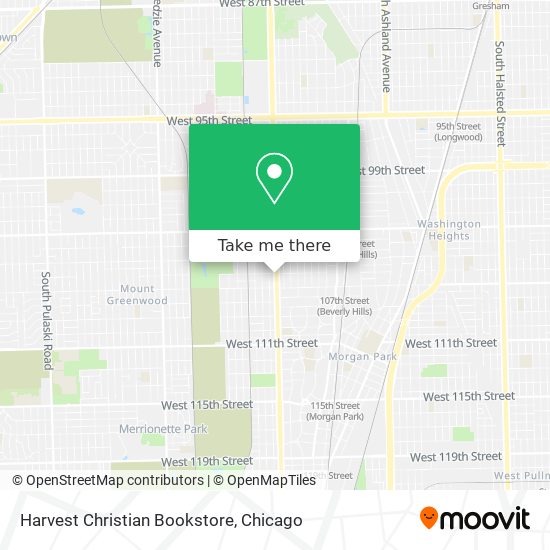 Harvest Christian Bookstore map
