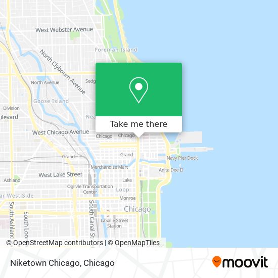 Mapa de Niketown Chicago