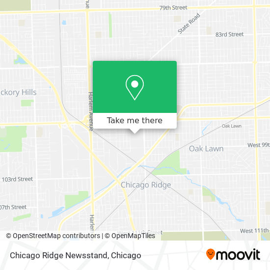 Chicago Ridge Newsstand map