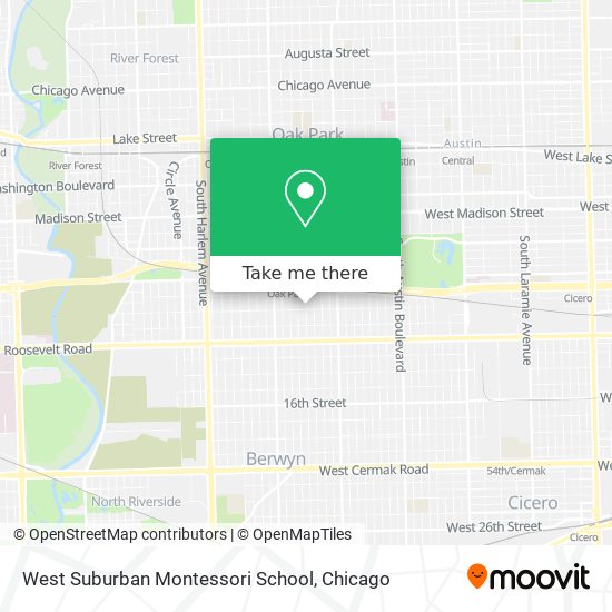 West Suburban Montessori School map