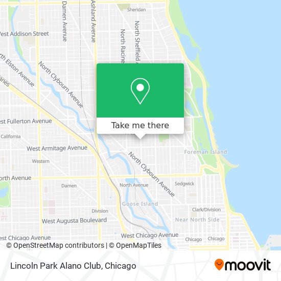 Mapa de Lincoln Park Alano Club