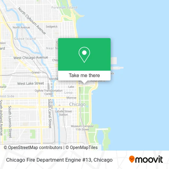Chicago Fire Department Engine #13 map