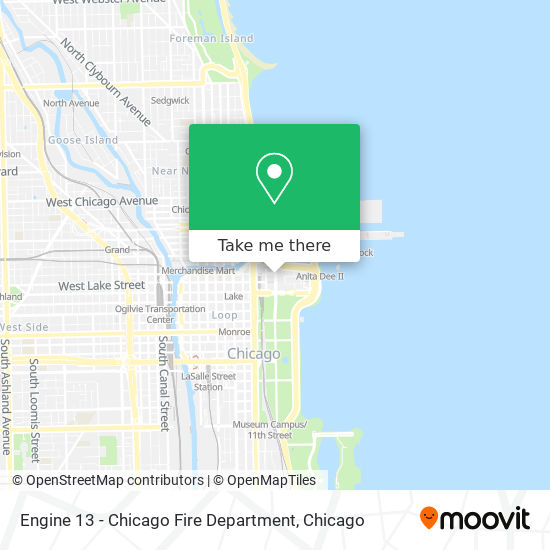 Engine 13 - Chicago Fire Department map