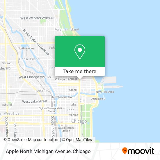 Apple North Michigan Avenue map