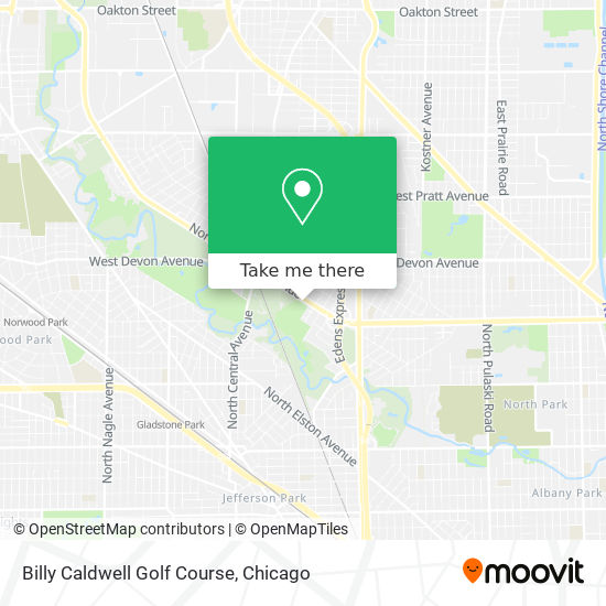 Billy Caldwell Golf Course map