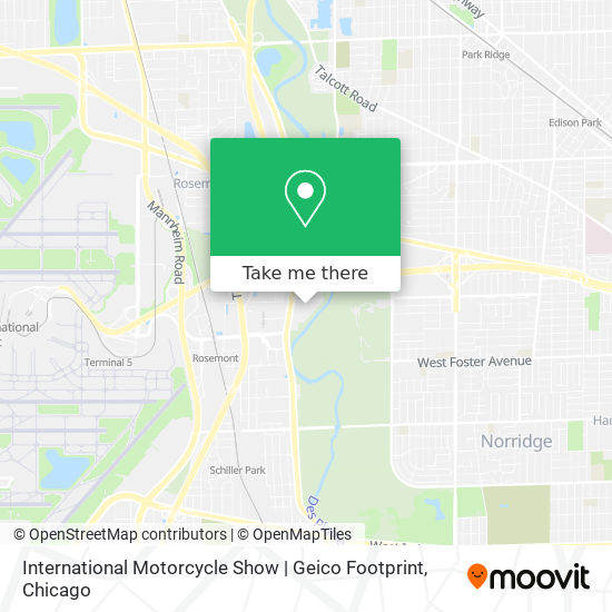 International Motorcycle Show | Geico Footprint map