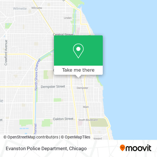 Evanston Police Department map