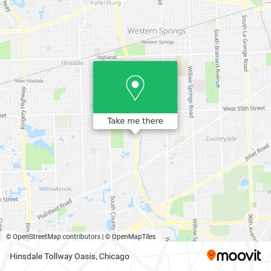 Mapa de Hinsdale Tollway Oasis